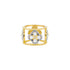 Brooklyn in Bloom Mother of Pearl Clover Pavé Ring - FREIDA ROTHMAN