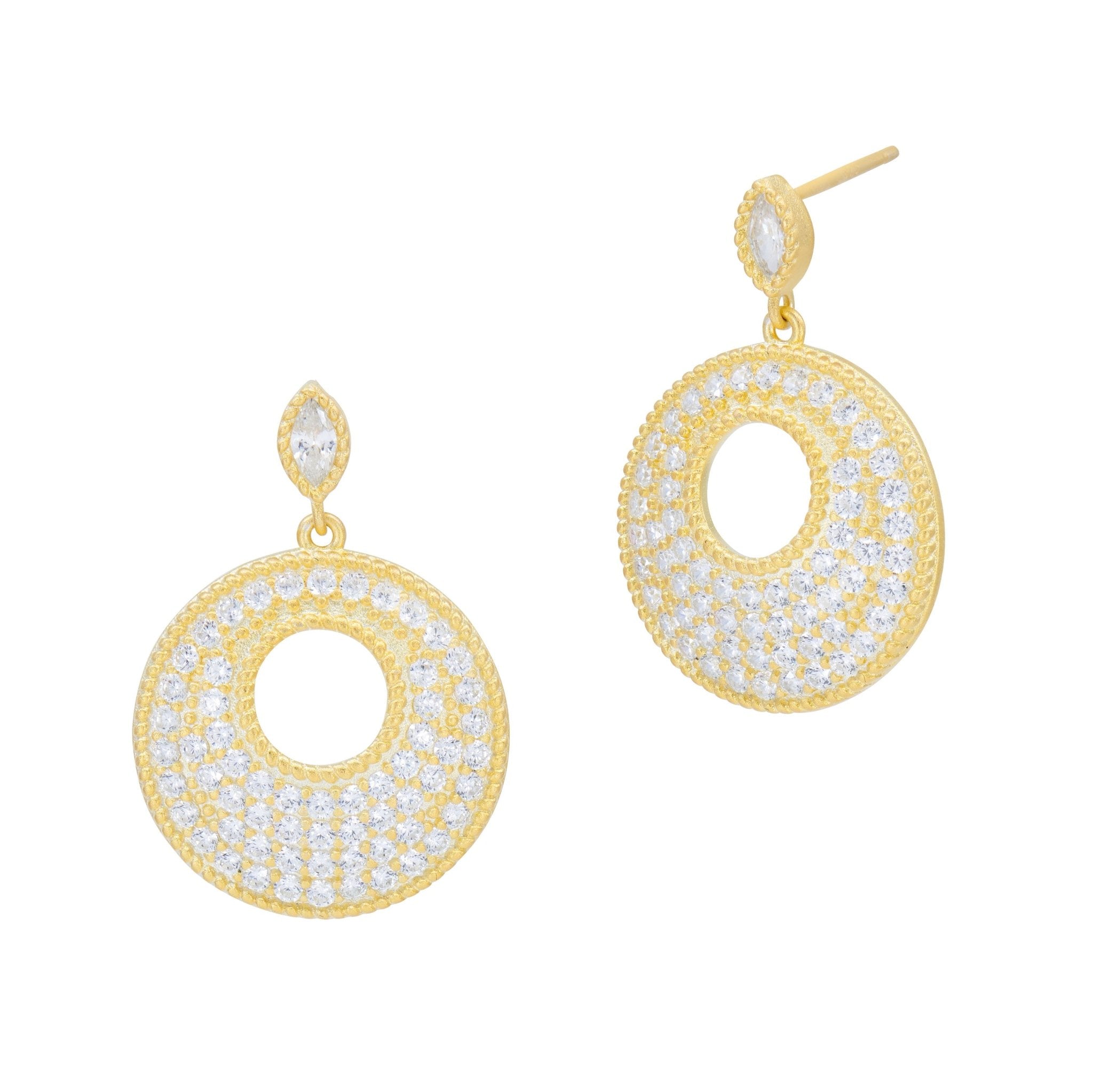Signature Halo Drop Earrings - FREIDA ROTHMAN