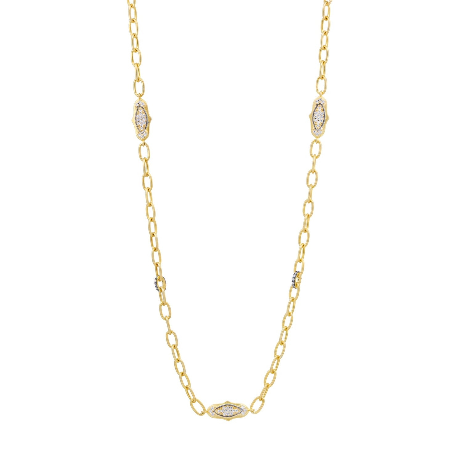Signature Marquise Station Chain Link Necklace - FREIDA ROTHMAN