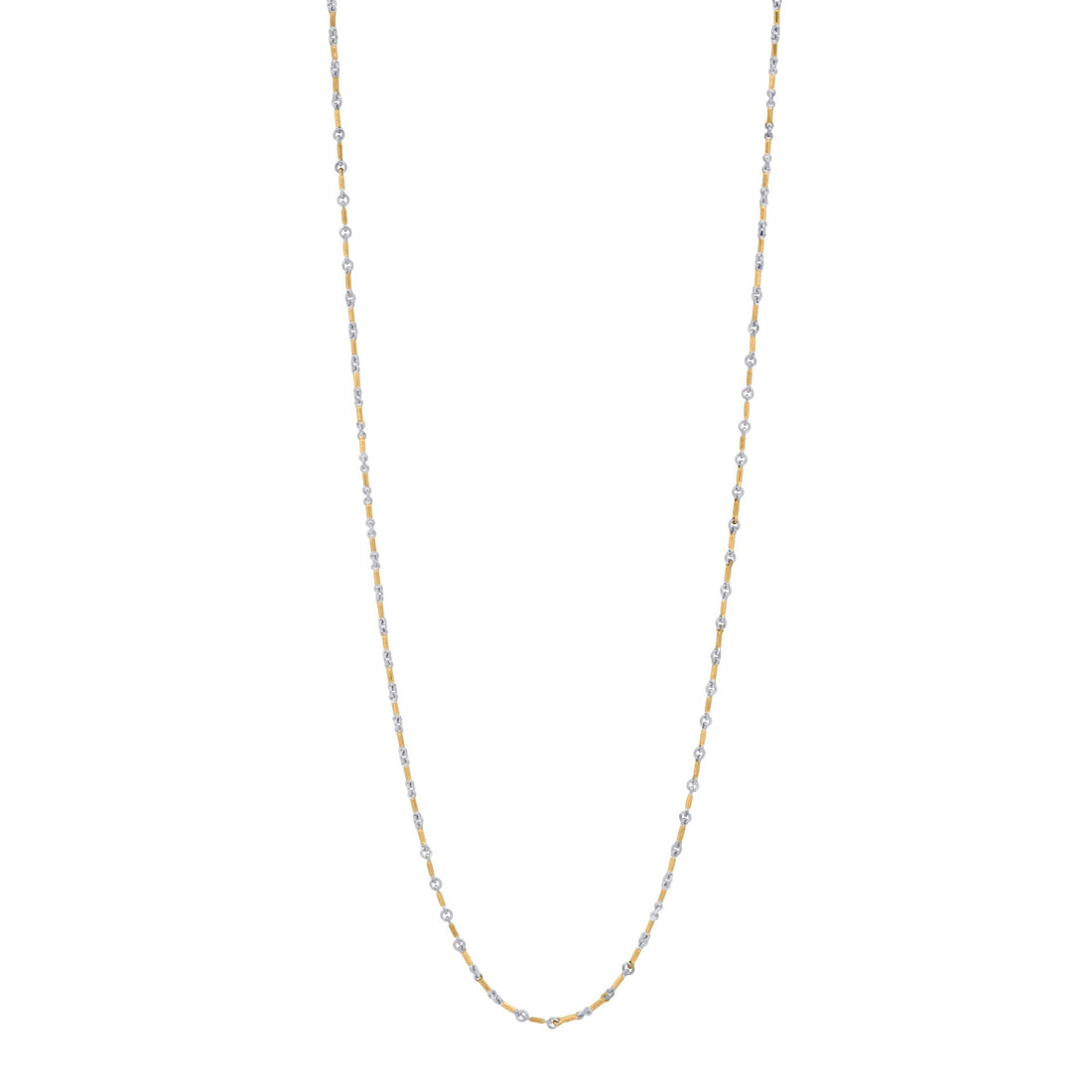 Signature Tri - Tone Bar Link Necklace - FREIDA ROTHMAN