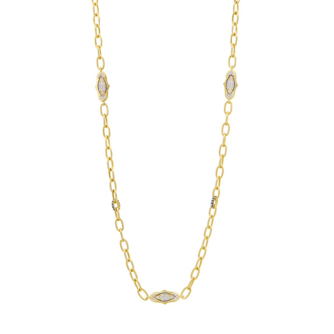 Signature Marquise Station Chain Link Necklace - FREIDA ROTHMAN
