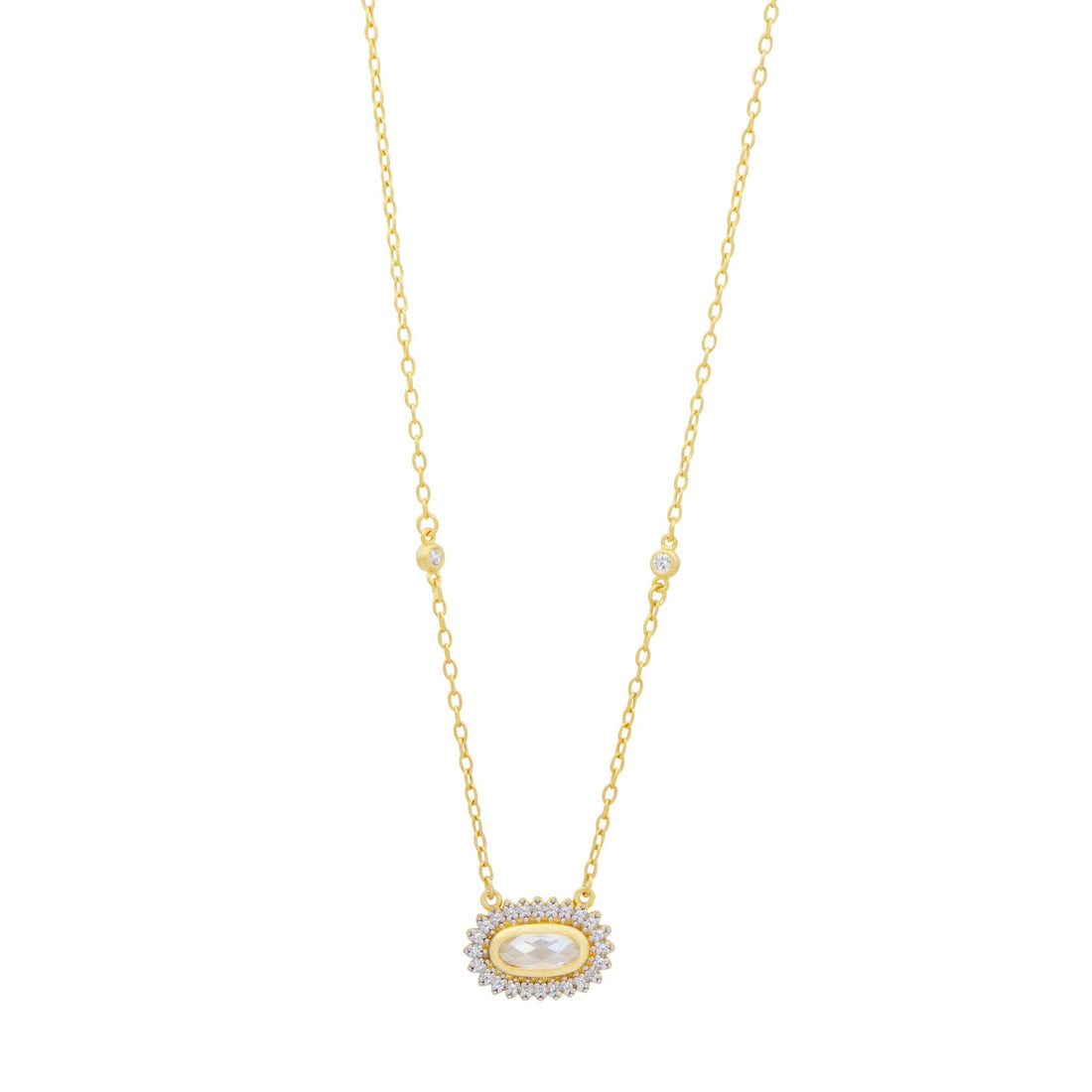 Signature Starburst Oval Charm Necklace - FREIDA ROTHMAN