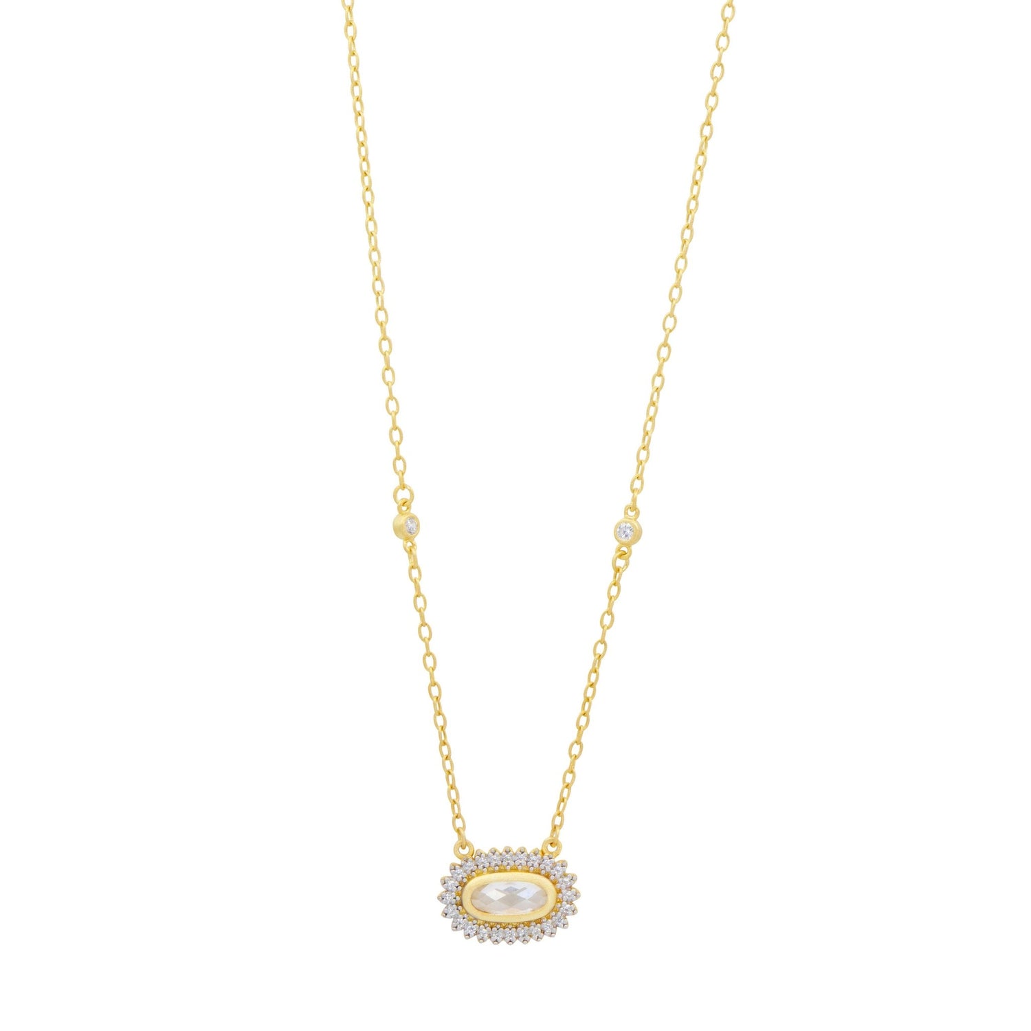 Signature Starburst Oval Charm Necklace - FREIDA ROTHMAN