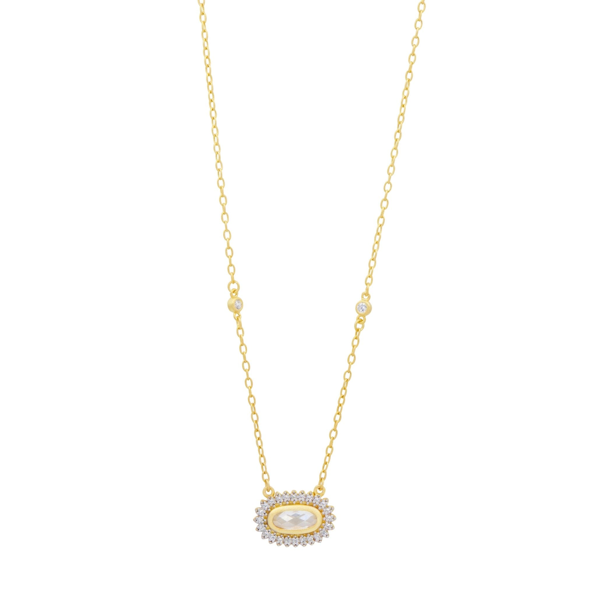 Signature Starburst Oval Charm Necklace - FREIDA ROTHMAN