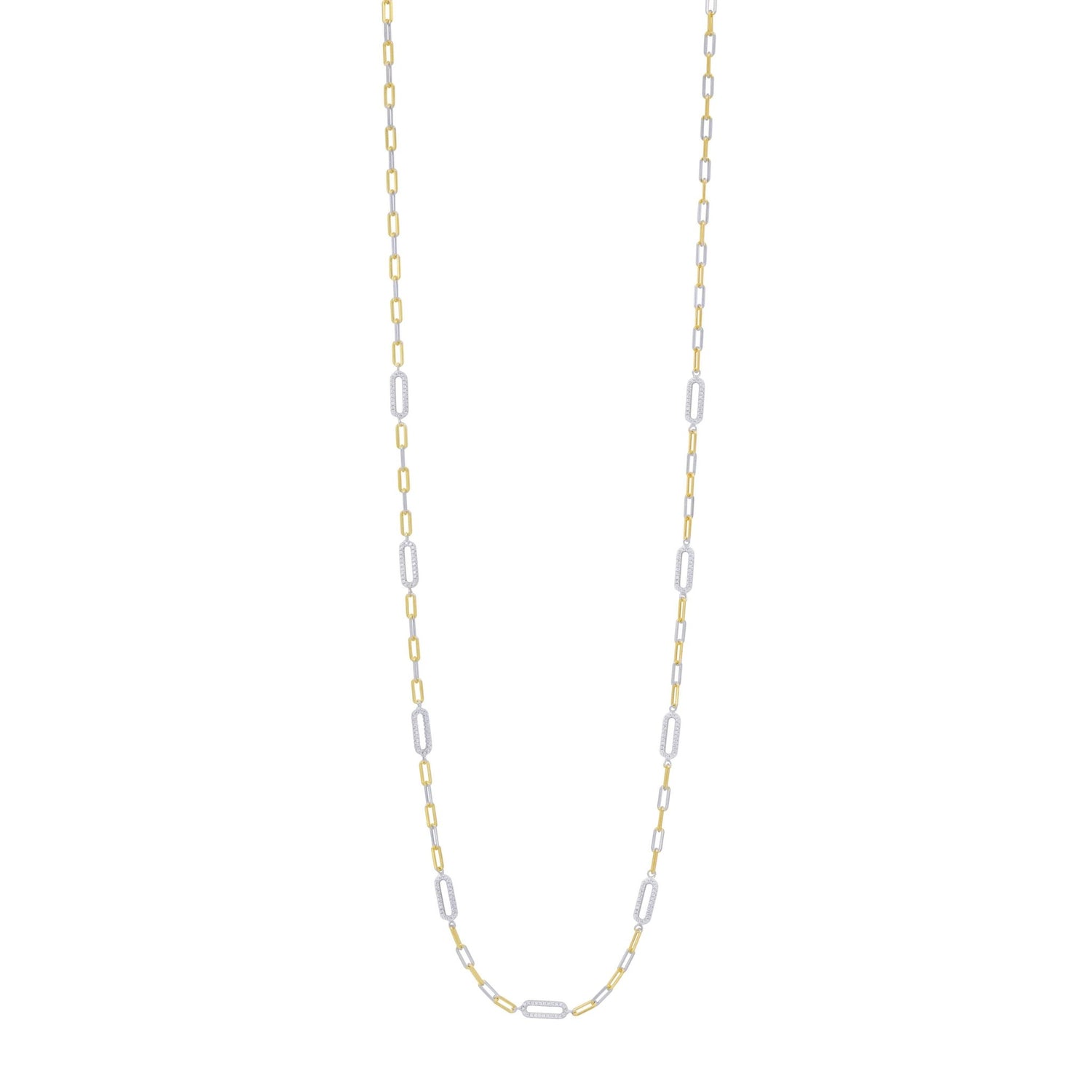 Signature Icon Pavé Station Chain Link Necklace - FREIDA ROTHMAN
