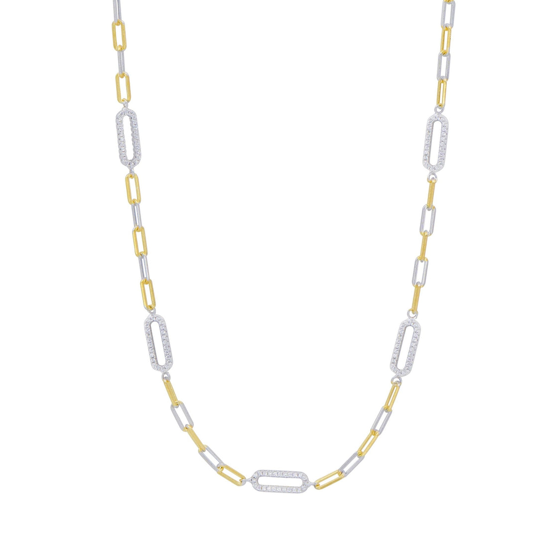 Signature Icon Pavé Station Chain Link Necklace - FREIDA ROTHMAN