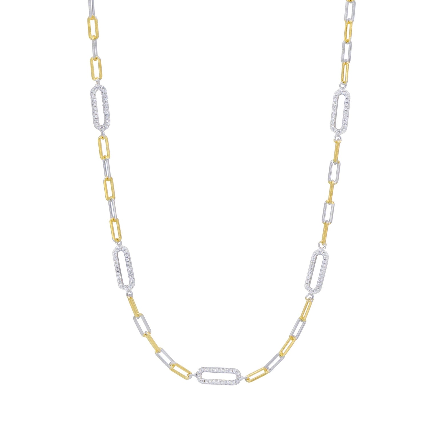 Signature Icon Pavé Station Chain Link Necklace - FREIDA ROTHMAN