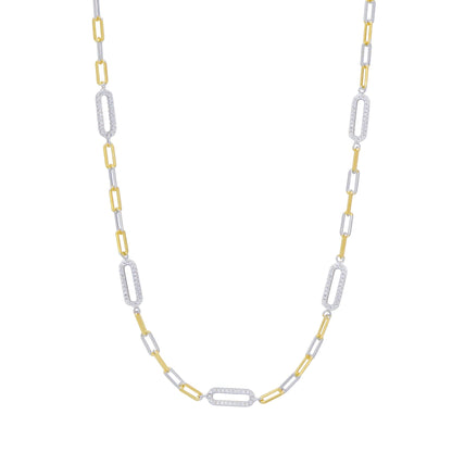Signature Icon Pavé Station Chain Link Necklace - FREIDA ROTHMAN