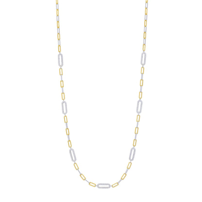 Signature Icon Pavé Station Chain Link Necklace - FREIDA ROTHMAN