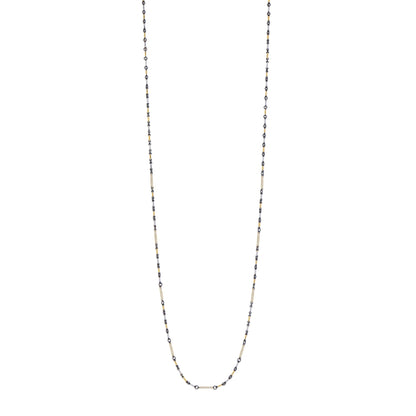Signature Tri - Tone Pavé Station Bar Link Necklace - FREIDA ROTHMAN