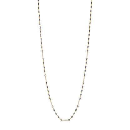 Signature Two - Tone Pavé Station Bar Link Necklace - FREIDA ROTHMAN
