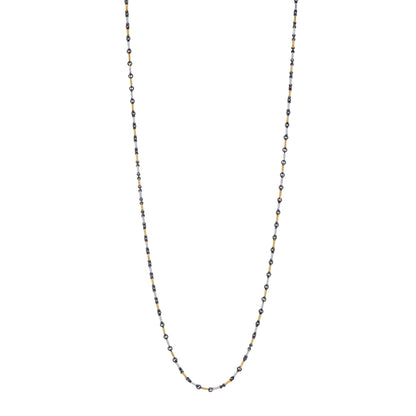 Signature Tri - Tone Bar Link Necklace - FREIDA ROTHMAN