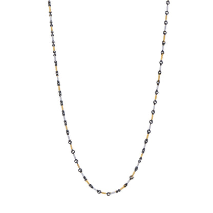 Signature Tri - Tone Bar Link Necklace - FREIDA ROTHMAN