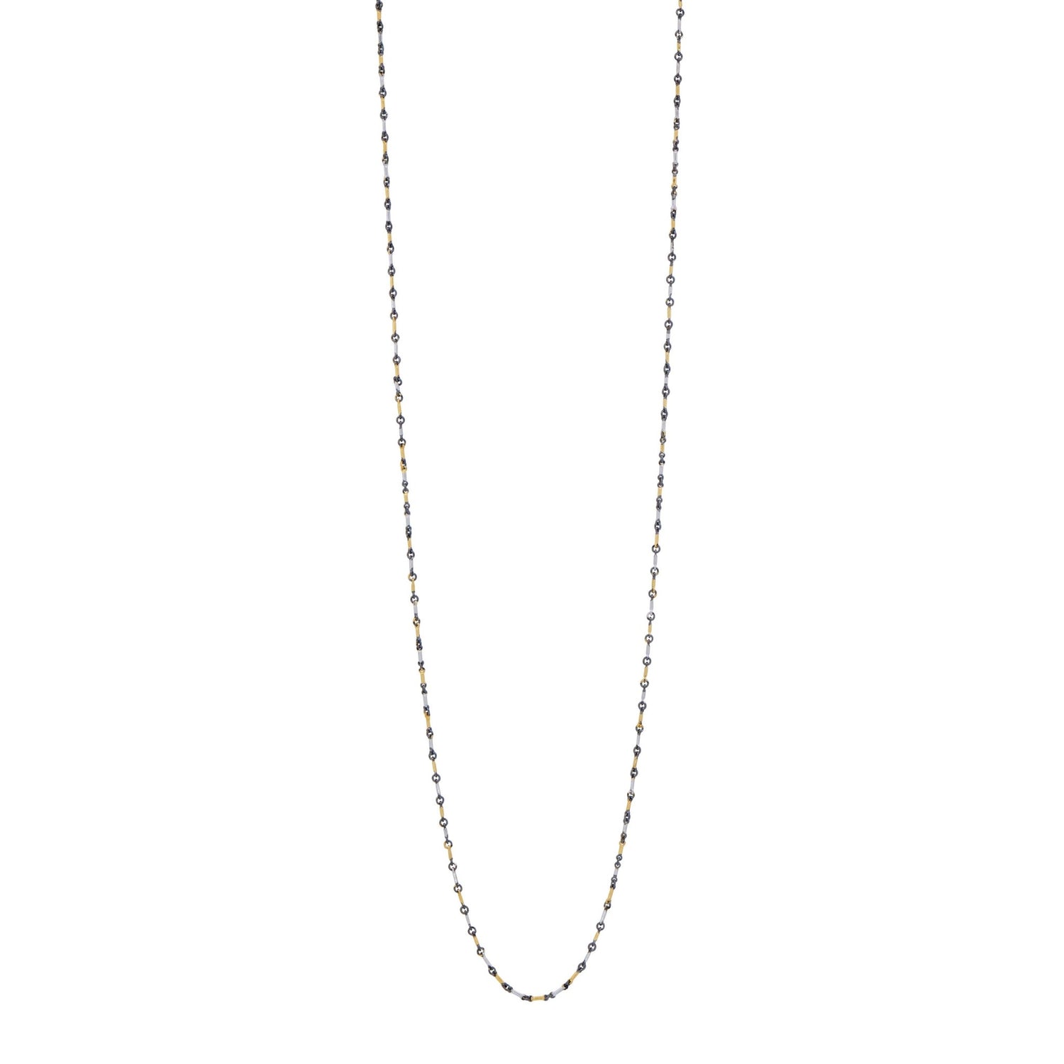 Signature Tri - Tone Bar Link Necklace - FREIDA ROTHMAN