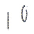 Signature Studded Eternity Oval Pointed Hoop - FREIDA ROTHMAN
