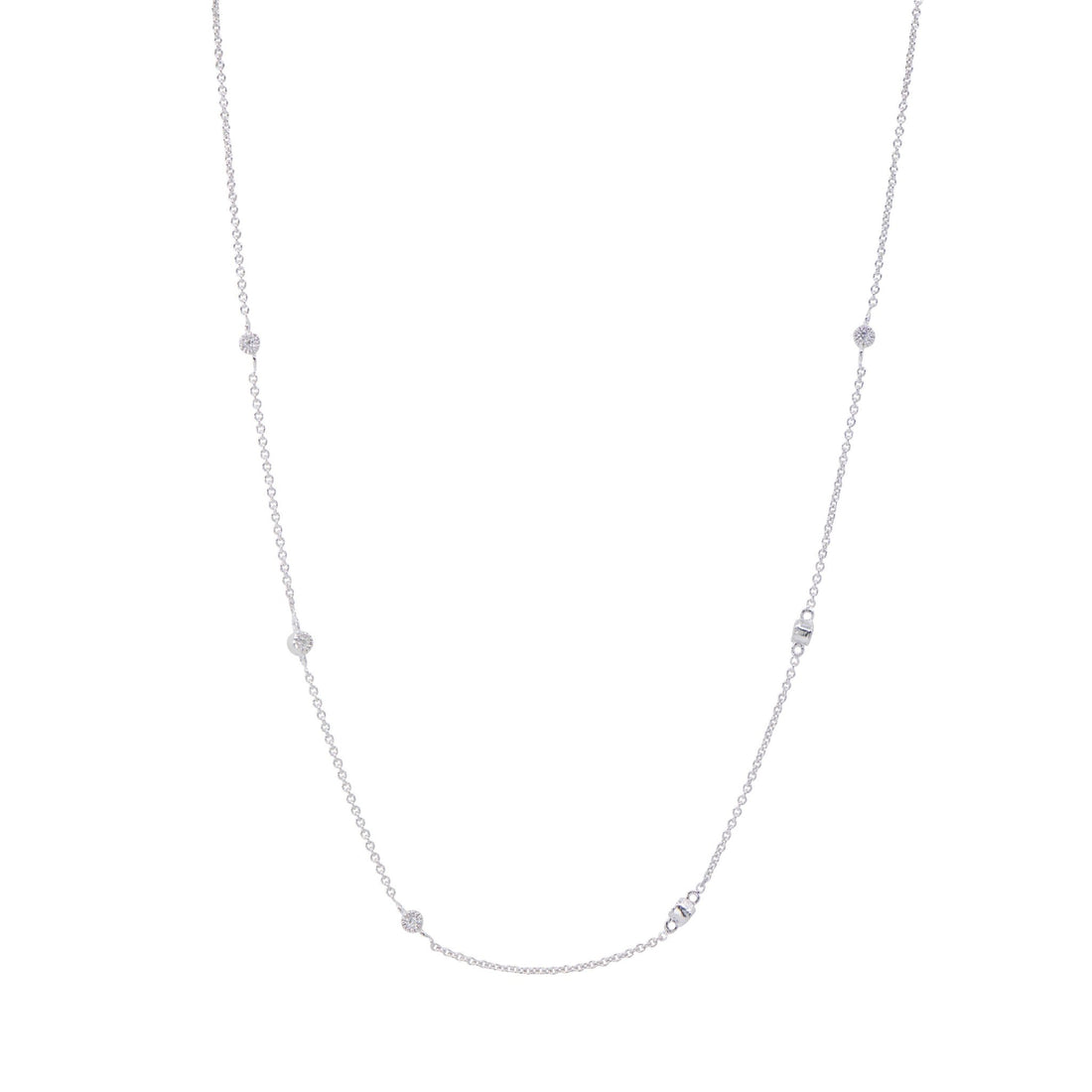 Bezel Set Station Necklace - FREIDA ROTHMAN
