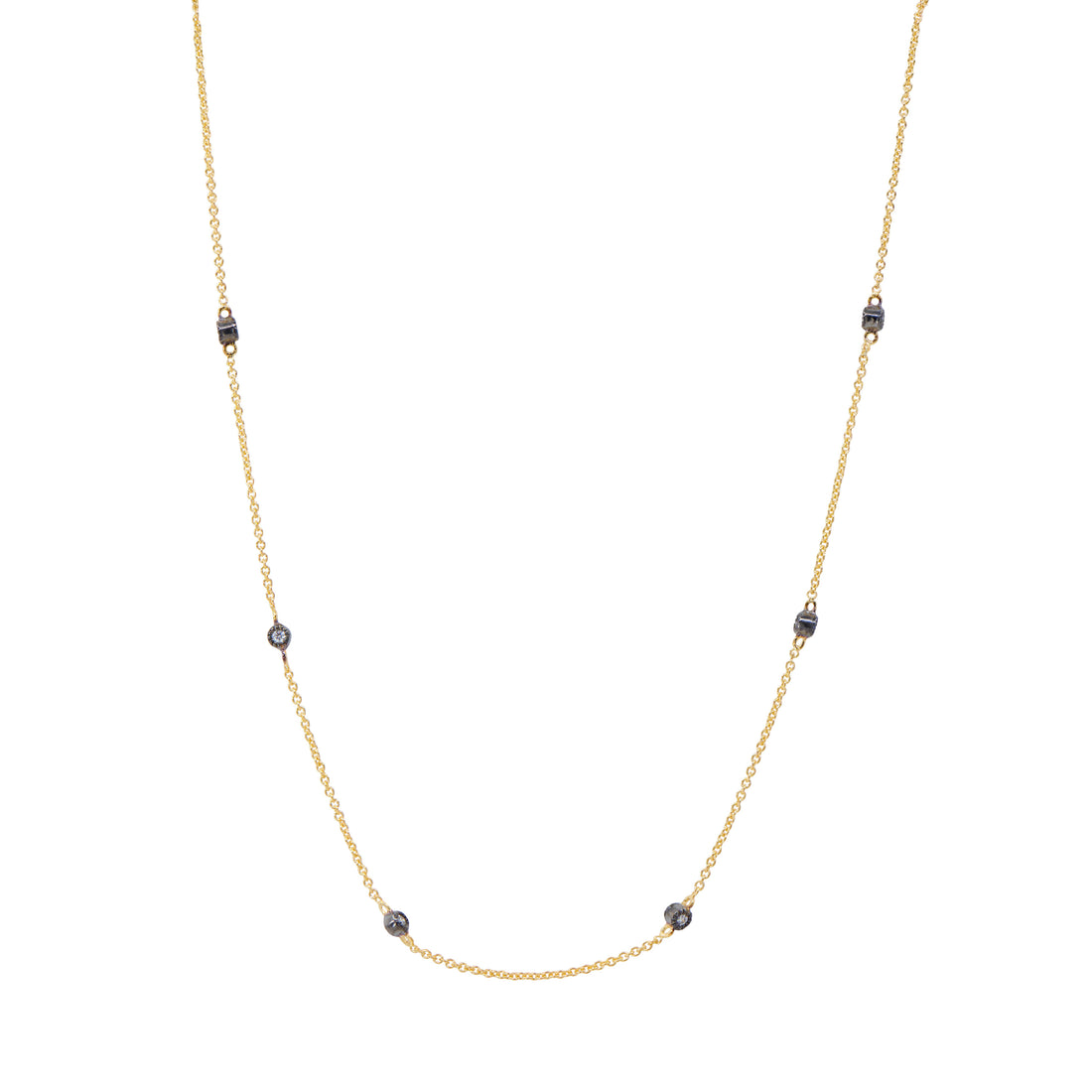 Bezel Set Station Necklace