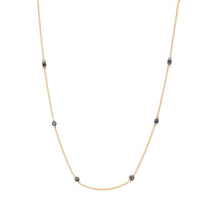 Bezel Set Station Necklace