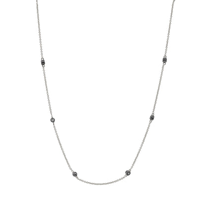 Bezel Set Station Necklace
