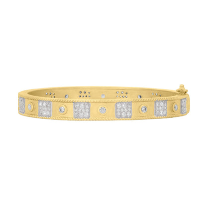 Signature Pavé Grid Bangle - FREIDA ROTHMAN