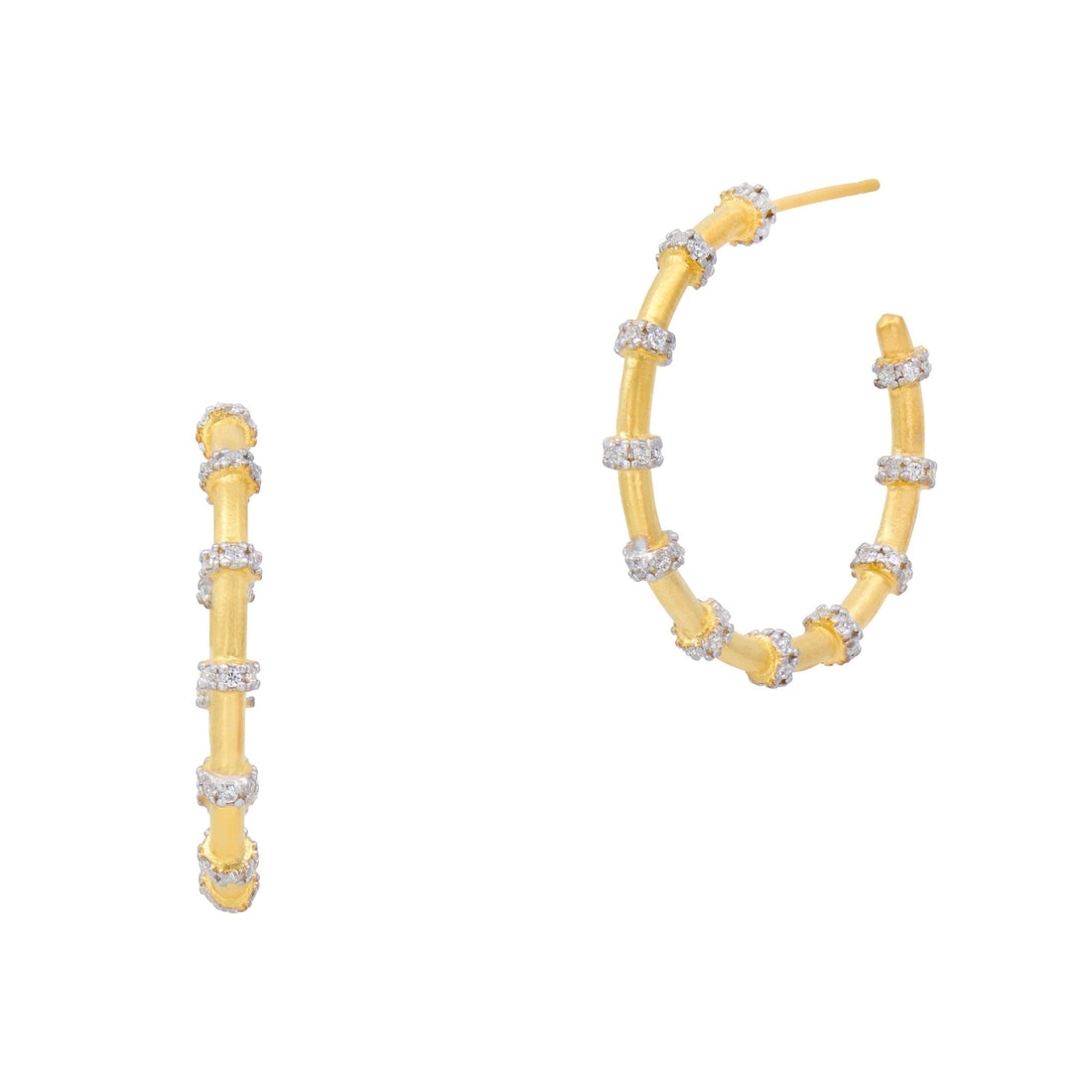 Signature Textured Rivet Hoop - FREIDA ROTHMAN