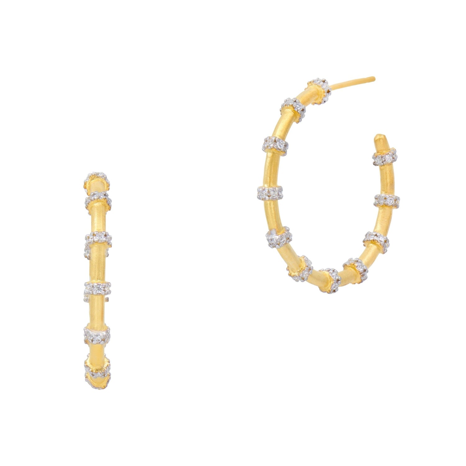 Signature Textured Rivet Hoop - FREIDA ROTHMAN