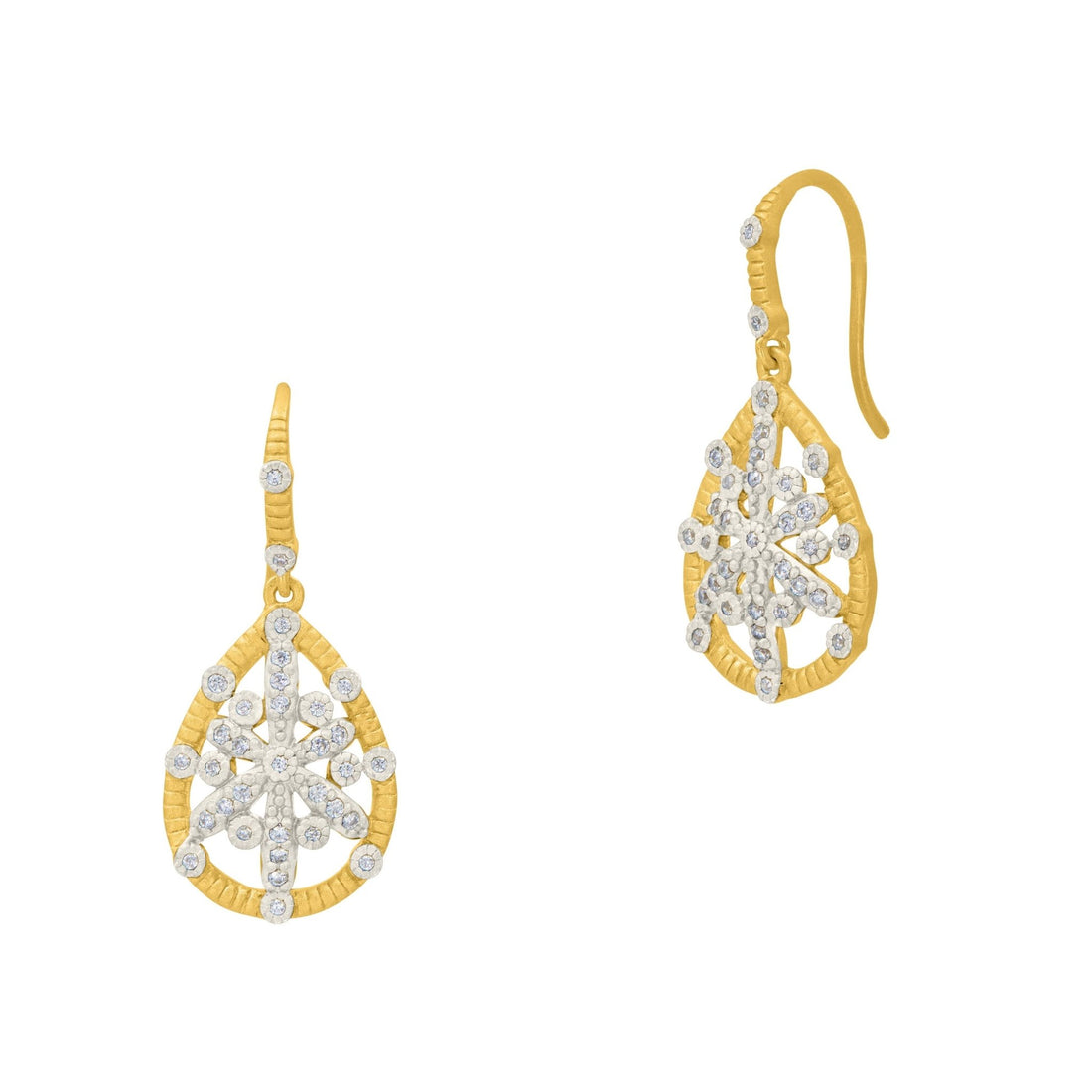 Brooklyn Grit Starburst Teardrop Earrings - FREIDA ROTHMAN
