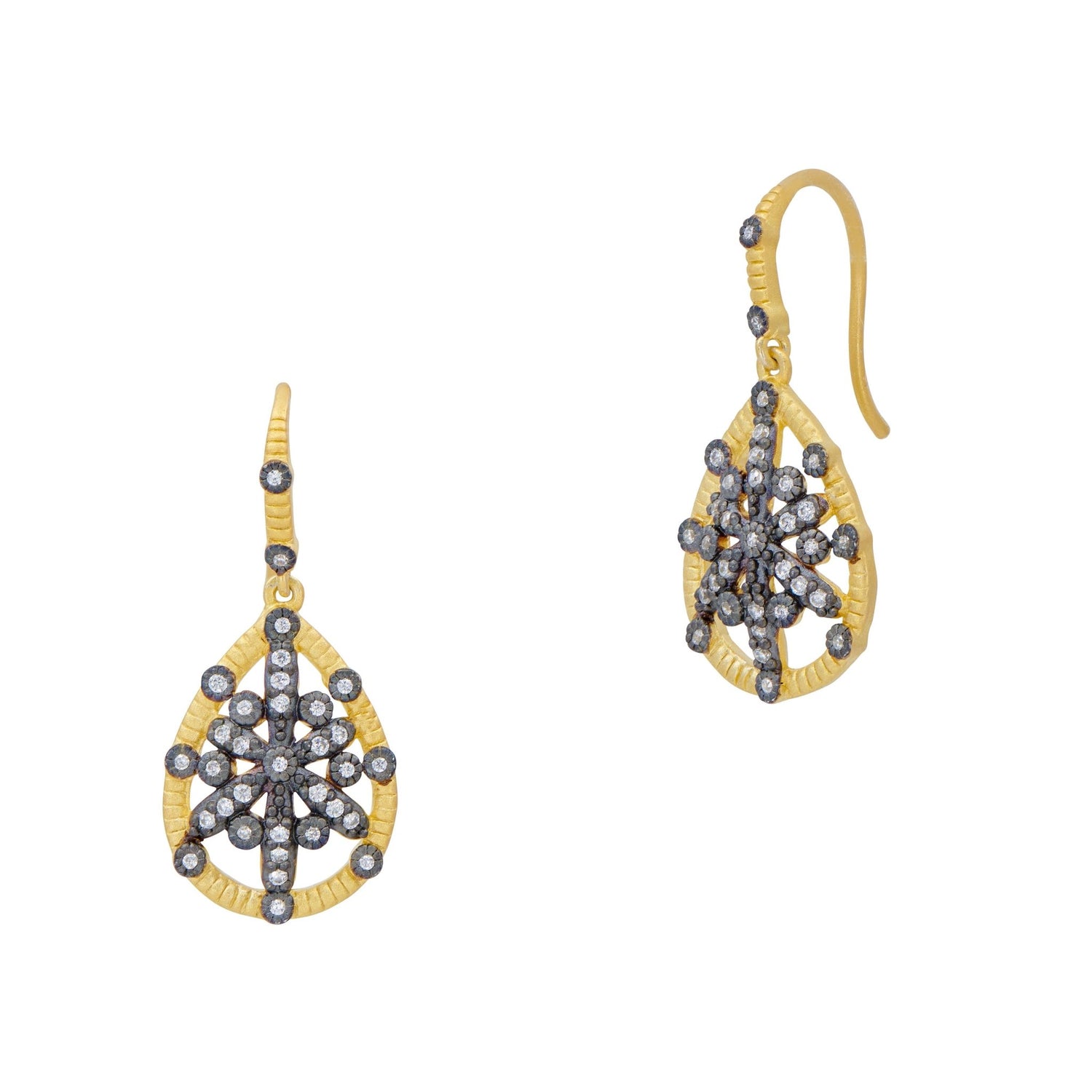 Brooklyn Grit Starburst Teardrop Earrings - FREIDA ROTHMAN