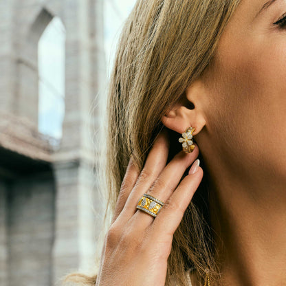 Garden of Grit Hoop Earrings - FREIDA ROTHMAN