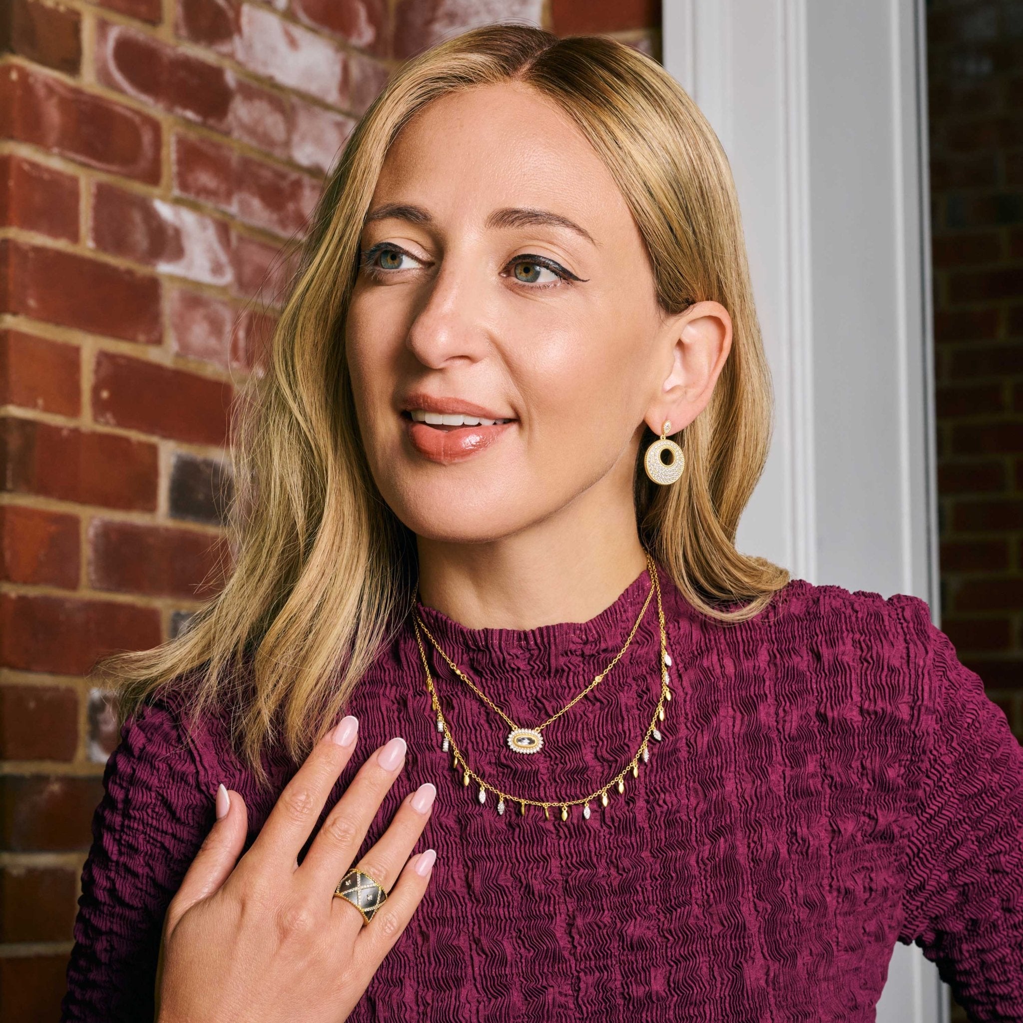 Signature Starburst Oval Charm Necklace - FREIDA ROTHMAN