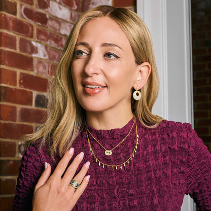 Signature Starburst Oval Charm Necklace - FREIDA ROTHMAN