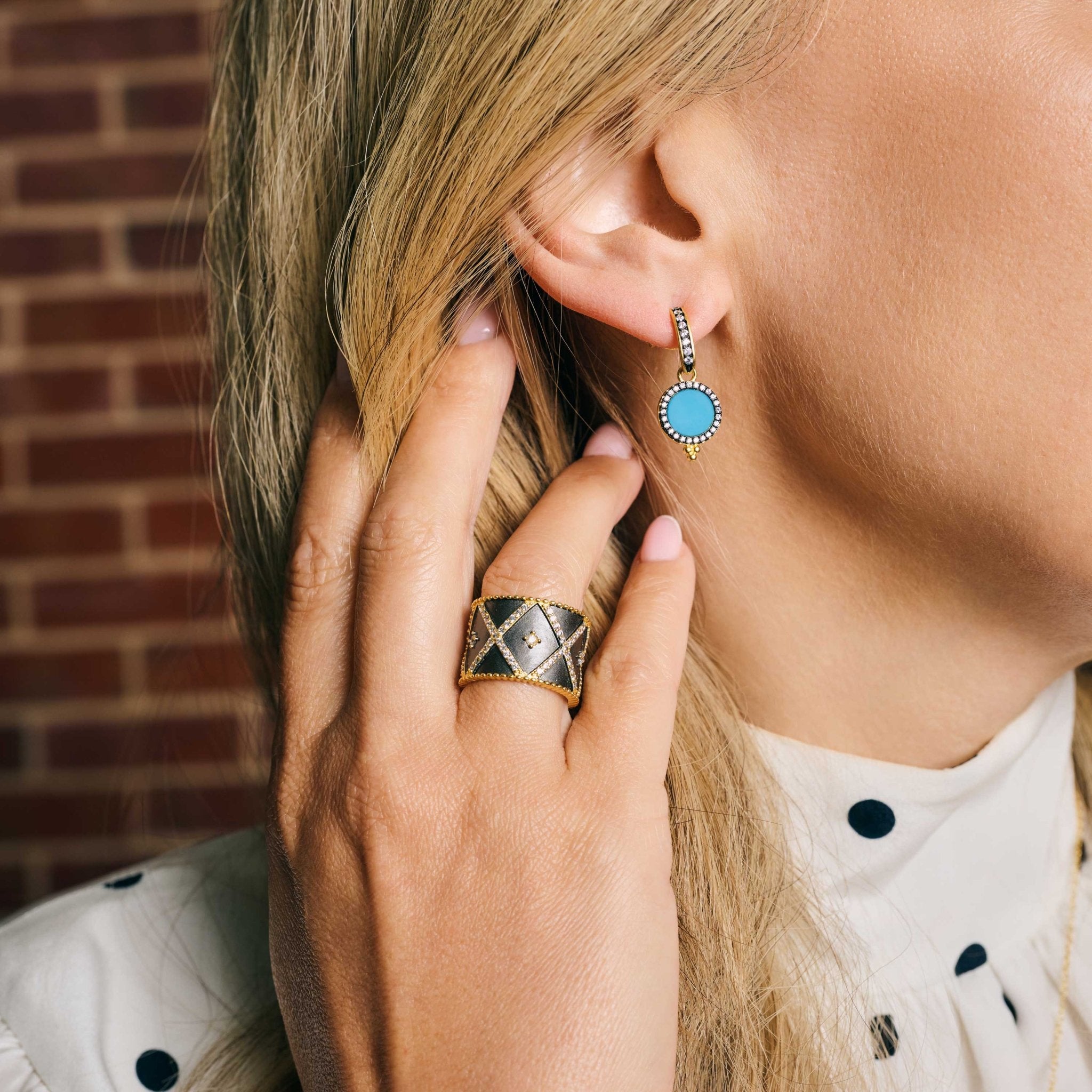 Signature Icon Drop Earrings - FREIDA ROTHMAN