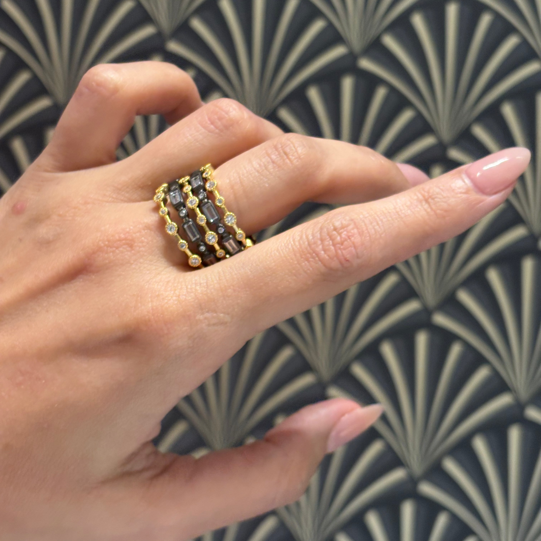 Celestial Geometric 5-Ring Stack