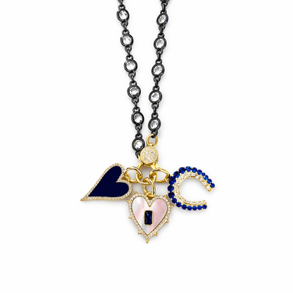 The Midnight Lucky Heart Charm Necklace - FREIDA ROTHMAN