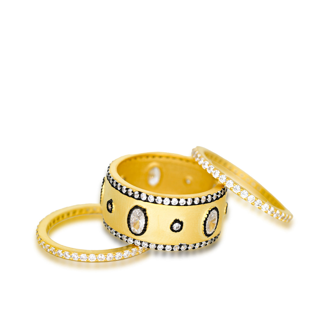 Oval Elegance 3-Ring Stack
