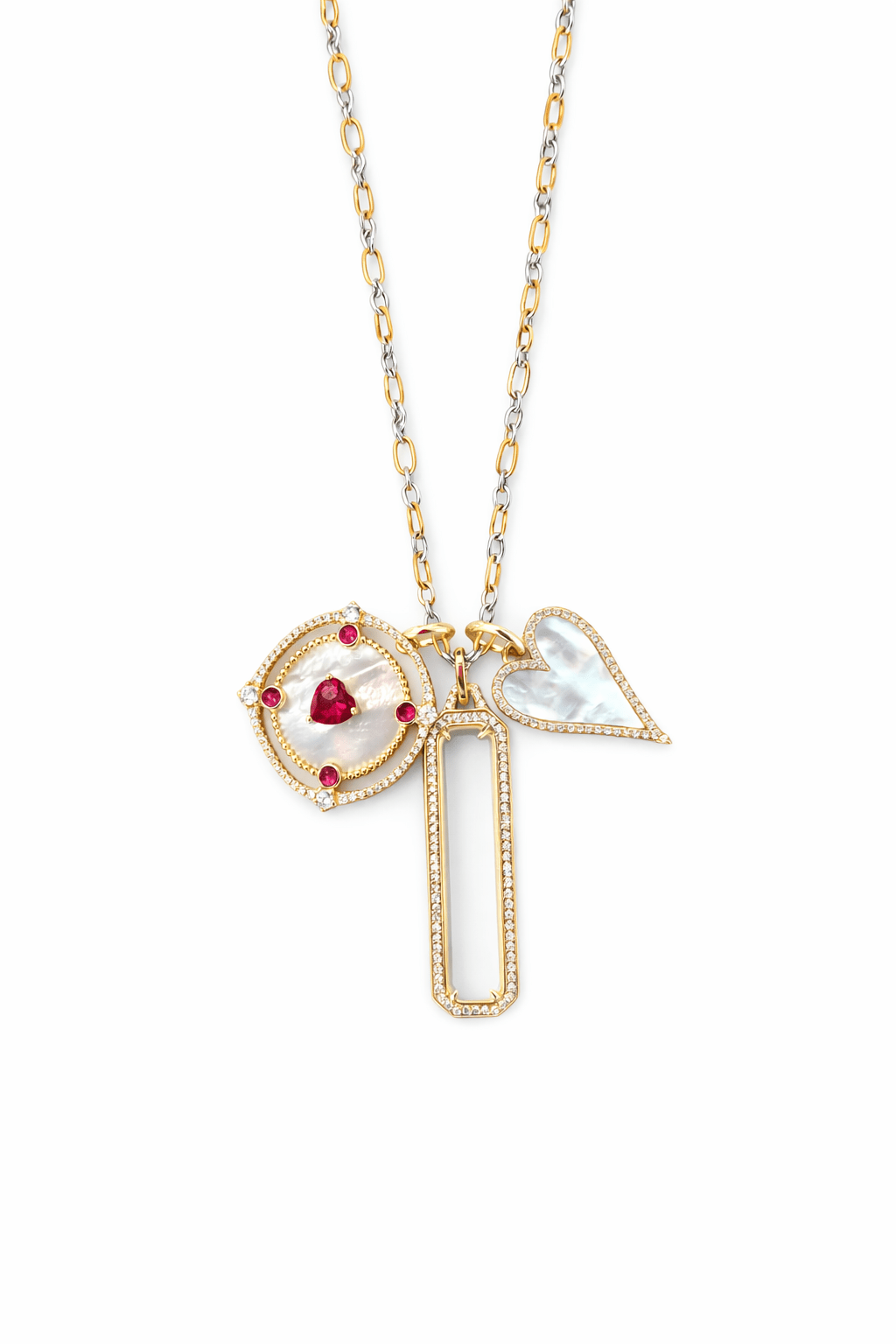 The Ruby Heartbeat Charm Necklace - FREIDA ROTHMAN