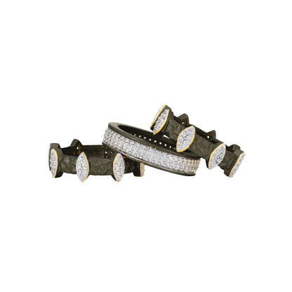 Petals in Bloom Textured 3-Stack Ring