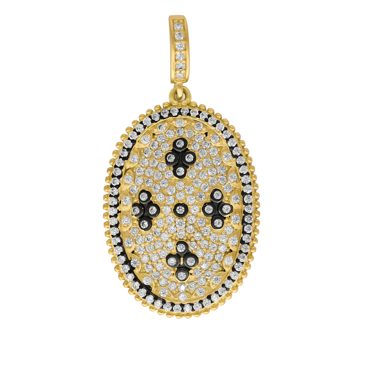 Pavé Clover Oval Charm