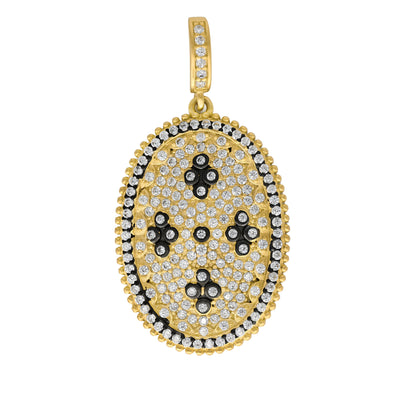 Pavé Clover Oval Charm