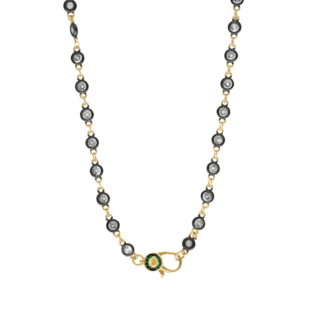 18" Clear CZ Bezel Charm Bar Chain
