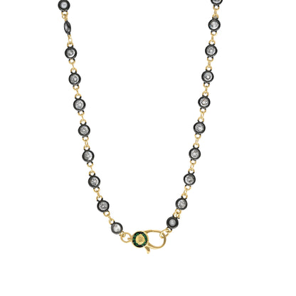 18" Clear CZ Bezel Charm Bar Chain