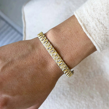  Blossoming Brilliance Hinge Bangle Armor of Hope BRACELET