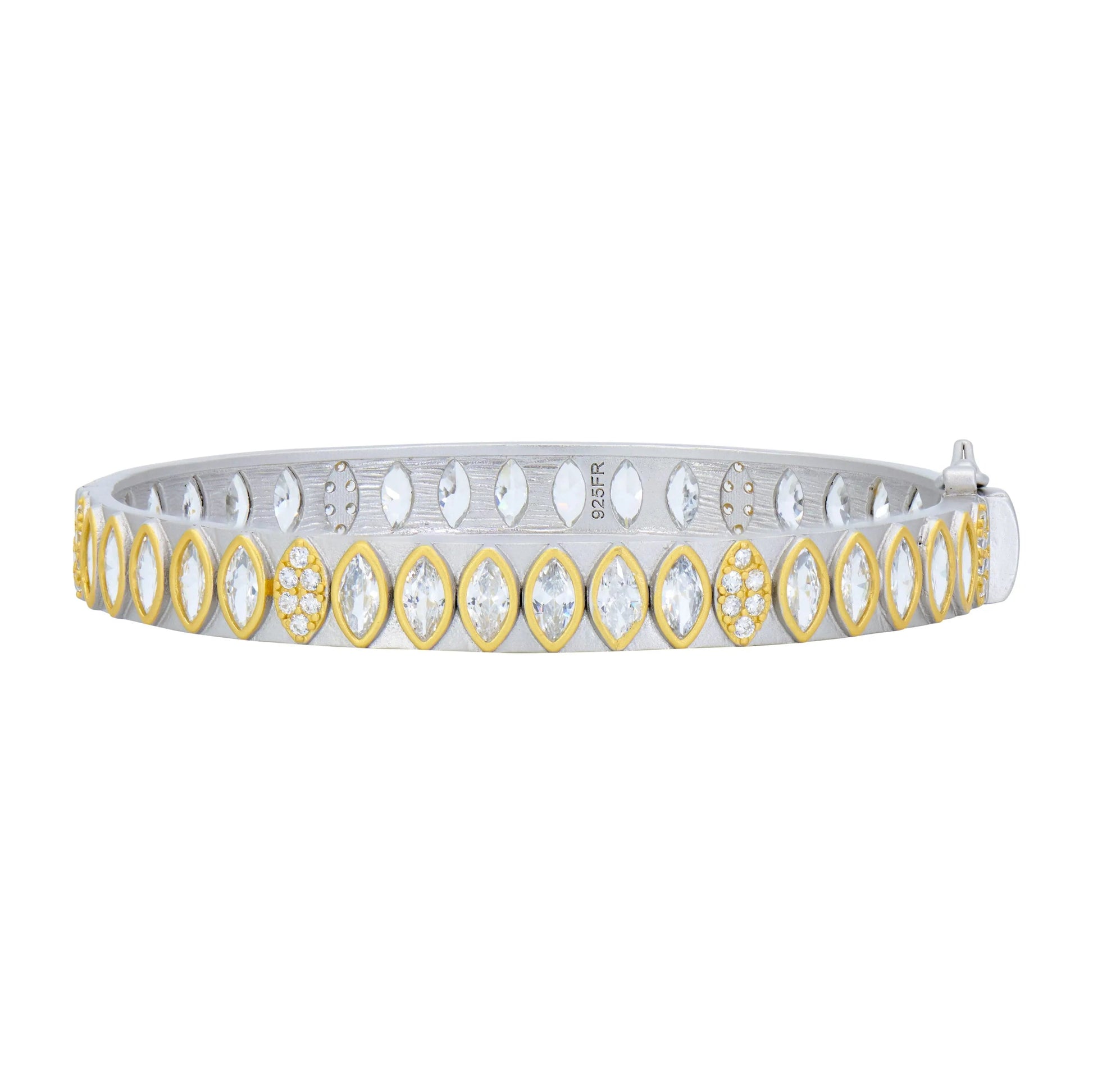 GoldSilver Blossoming Brilliance Hinge Bangle Armor of Hope BRACELET