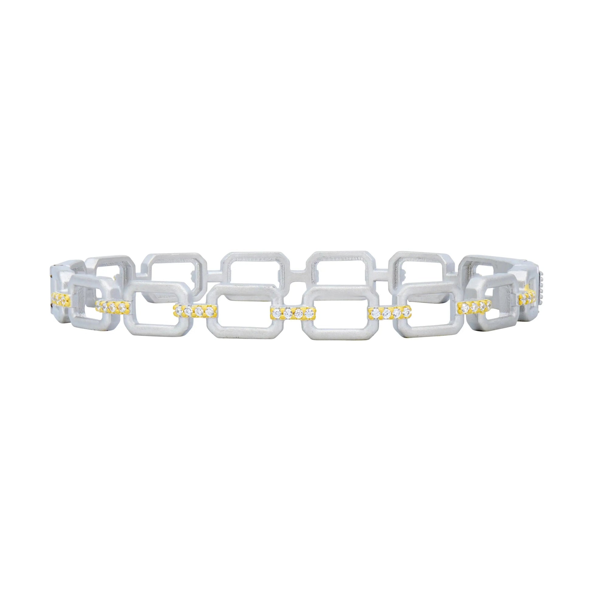 GoldSilver Chain Link Hinge Bangle FR Signature Reimagined BRACELET