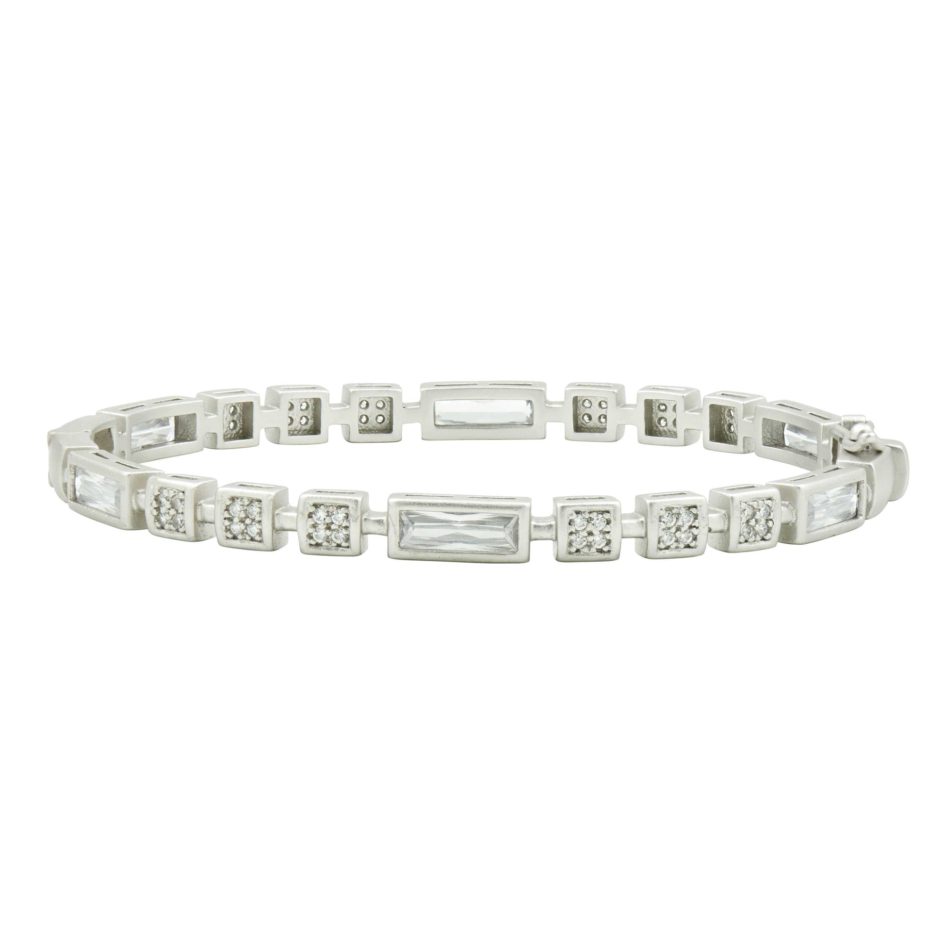 Clear-AllSilver Coastal Hinge Bangle Brooklyn Coast BRACELET