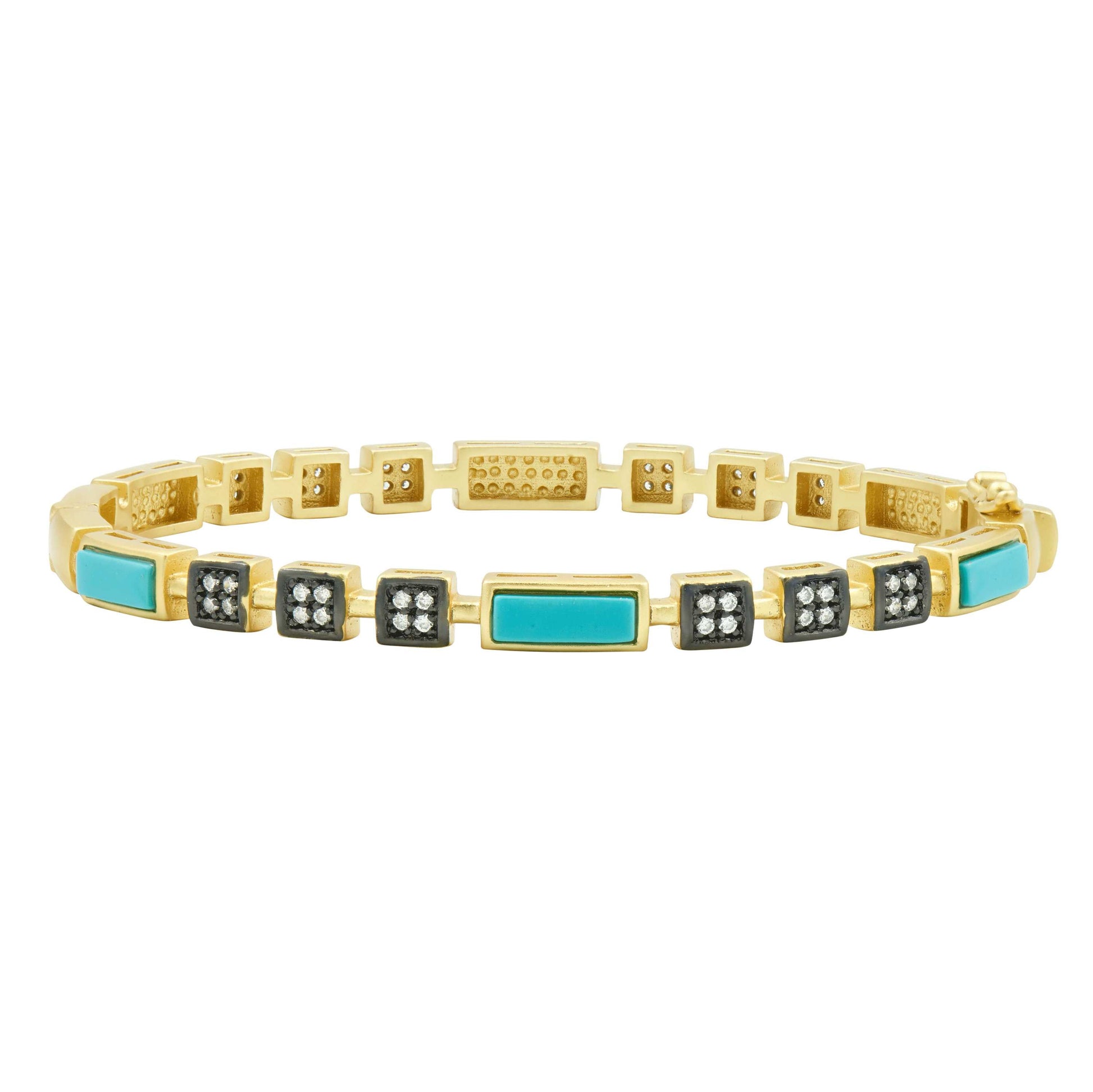 Turquoise Coastal Hinge Bangle Brooklyn Coast BRACELET