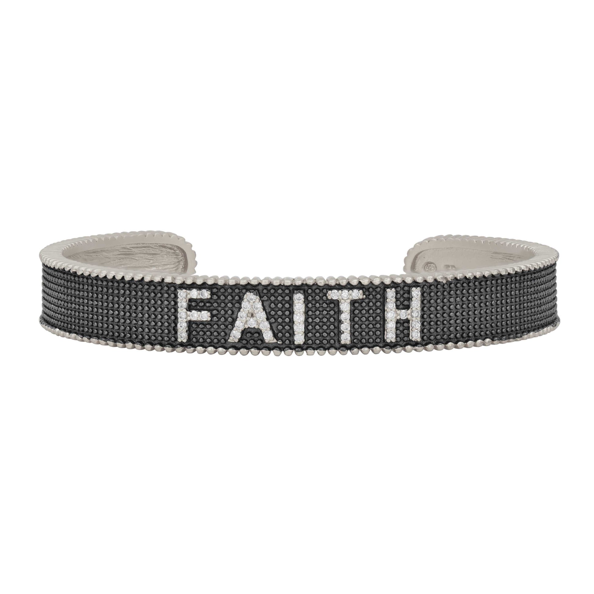 SilverandBlack Faith Cuff Women of Strength BRACELET