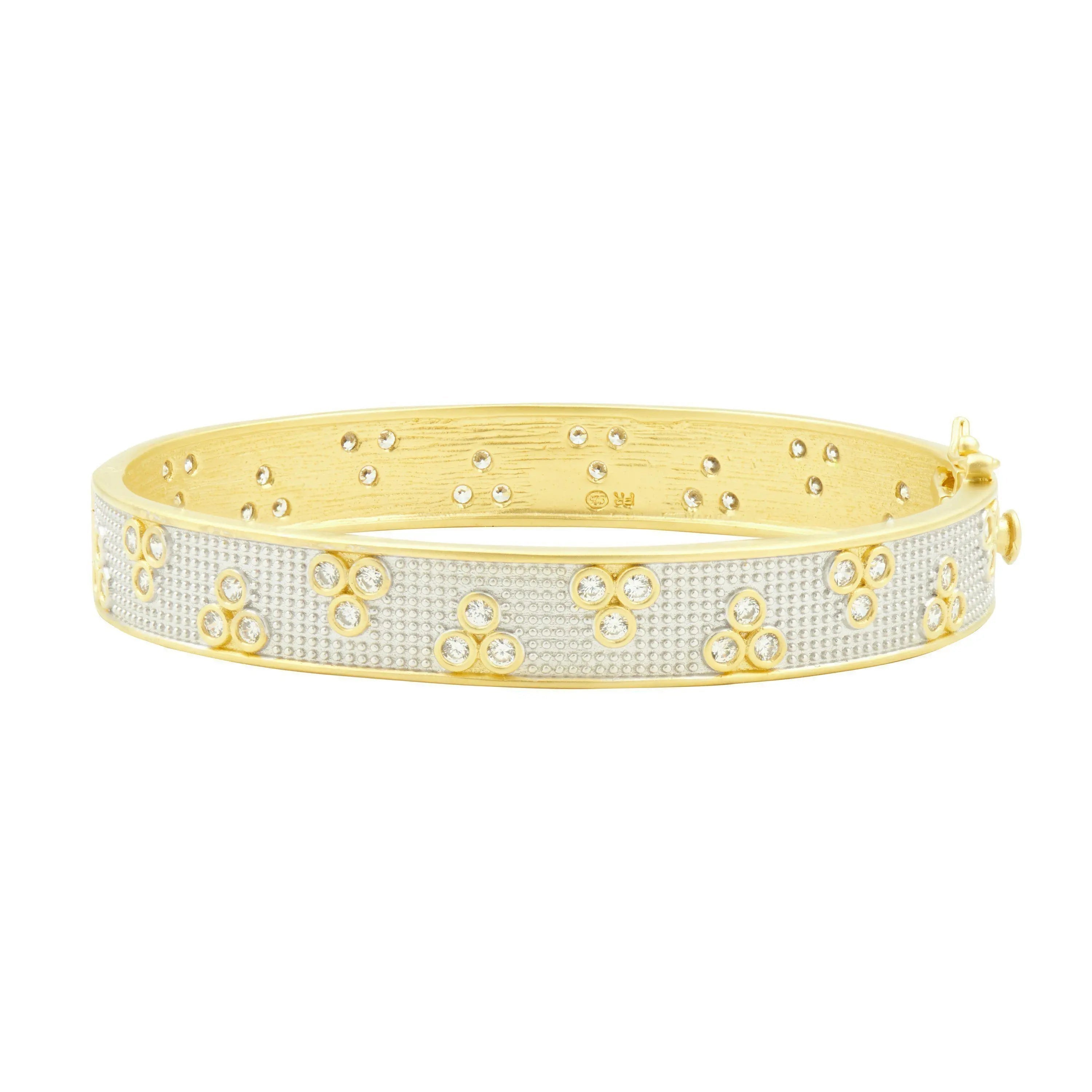 Fleur Bloom Hinge Bangle - FREIDA ROTHMAN