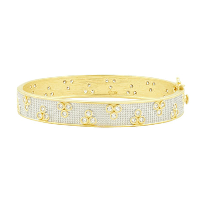 Fleur Bloom Hinge Bangle - FREIDA ROTHMAN