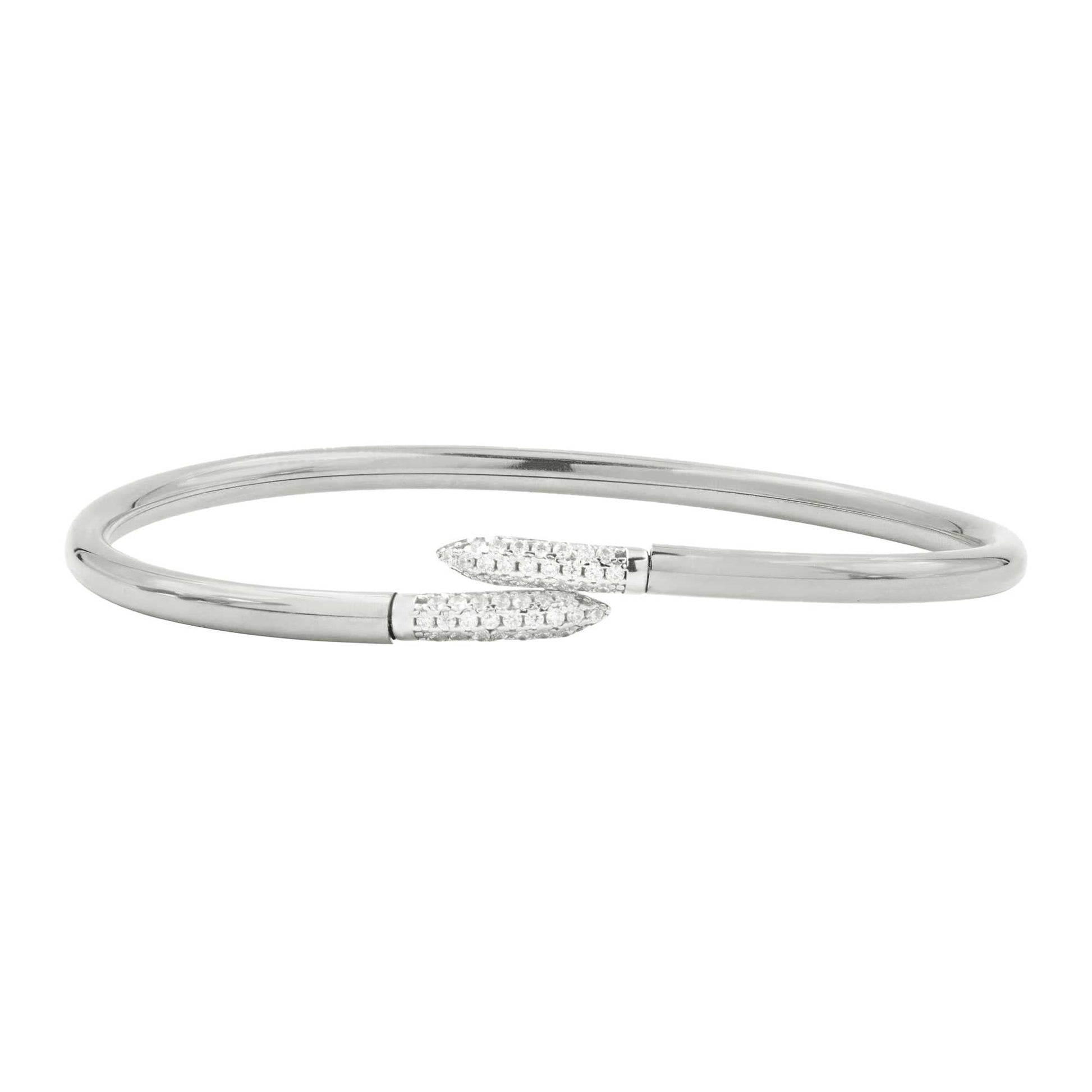 PlatinumonSterlingSilver Flex Twist Bangle FR Vault BRACELET